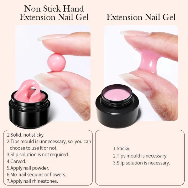 BORN PRETTY 4Pcs 15ML Non Stick Hand Solid Extension Nail Gel Set Manicure Clear Pink Extension Gel Nail Extension Kit Online Sale