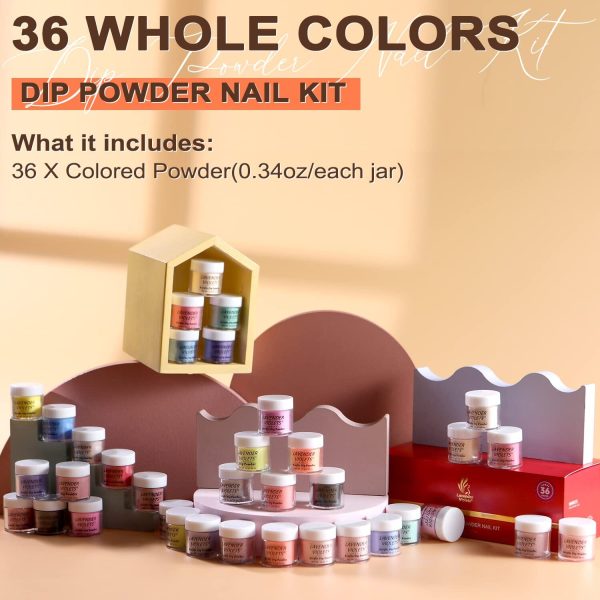 Lavender Violets 36 Colors Dip Powder Nail Kit Discount