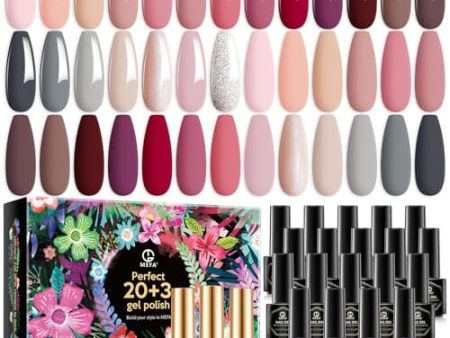 Nude-Pink Collection | 20 Colours | MEFA |  23 Pcs Gel Nail Polish Kit Online