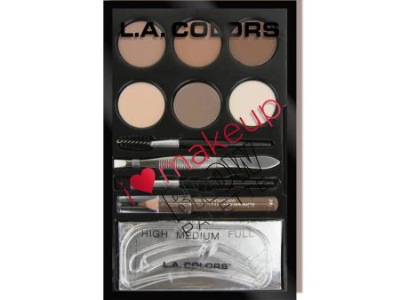 L.A Color - I Heart Makeup Brow Palette - Light to medium Online now