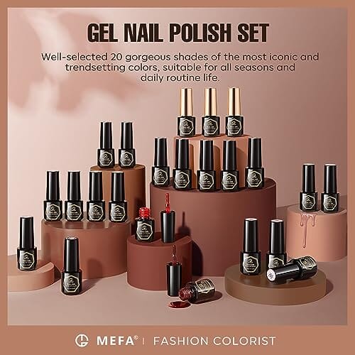 Nude-Pink Collection | 20 Colours | MEFA |  23 Pcs Gel Nail Polish Kit Online