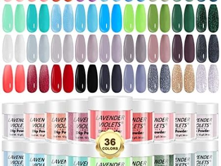 Lavender Violets 36 Colors Dip Nails Powder Starter Kit - Violets Online Sale