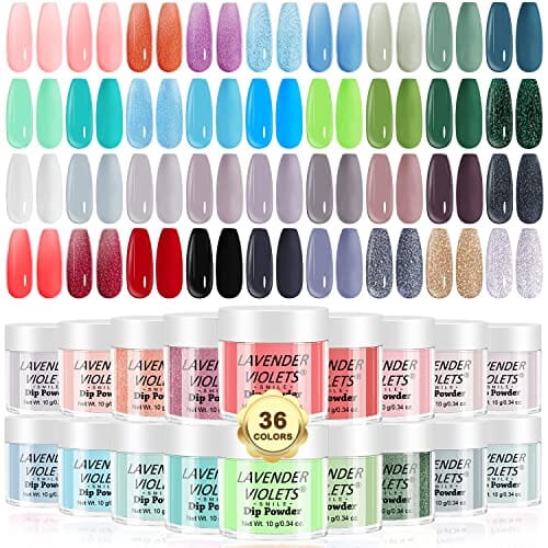 Lavender Violets 36 Colors Dip Nails Powder Starter Kit - Violets Online Sale