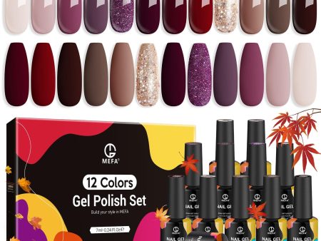 MEFA Gel Nail Polish Set | 12 Colours For Sale