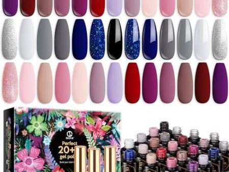 MEFA Gel Nail Polish Kit 23 Pcs | Metro Beauty | 20 Colors Fashion