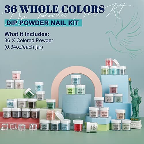 Lavender Violets 36 Colors Dip Nails Powder Starter Kit - Violets Online Sale