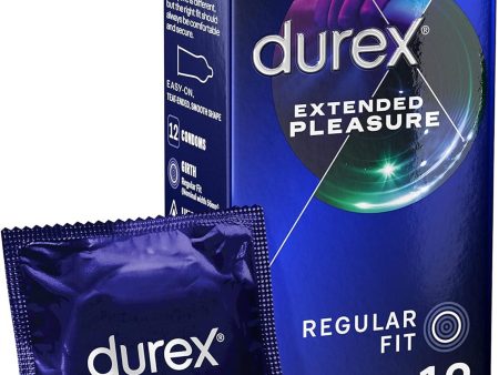 Durex - Extended Pleasure Condoms - Pack of 12 Discount