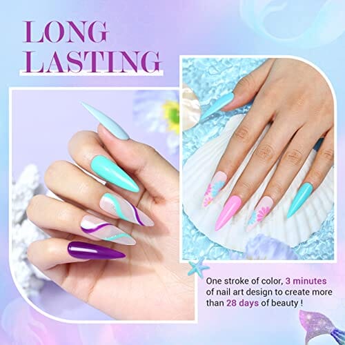 MEFA Gel Nail Polish Set | 23 Pcs | Mermaid | 20 Colours Supply