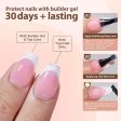 BTArtboxnails French Gel Nail Tips - French Tip Press on Nails Pink Long Square XCOATTIPS Pre-applied Tip Primer & Base Coat, No Need to File Fake Nails for Nail Art DIY Hot on Sale