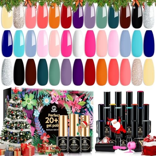 MEFA Gel Nail Polish Set | 23 Pcs | 20 Colours | Basic Collection Discount