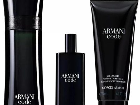 ARMANI- CODE MEN EDT 75ML + 7.5ML MINI + 75ML - S G - 3PCS GIFT SET For Discount