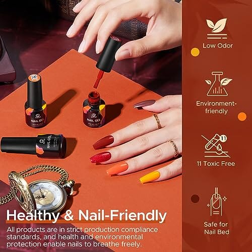 MEFA Gel Nail Polish Set | 12 Colors - Warm Tones For Sale