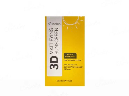 Blisskin 3D Mattifying Sunscreen SPF 50 PA+++ Online Hot Sale